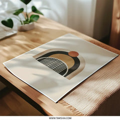 Abstract Photographic Print, Minimalist Wall Art, Geometric Shapes Poster, Boho Home Decor, Modern Art Print, Arch and Circle Art - Tawshia