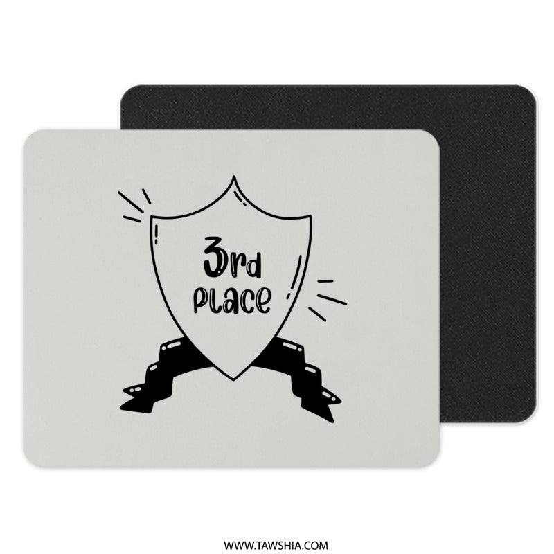 3rd Place Mouse Pad, Achievement Award Mousepad, Funny Third Place Gift, Competition Reward Present, Cute Office Decor, Desk Accessories - Tawshia