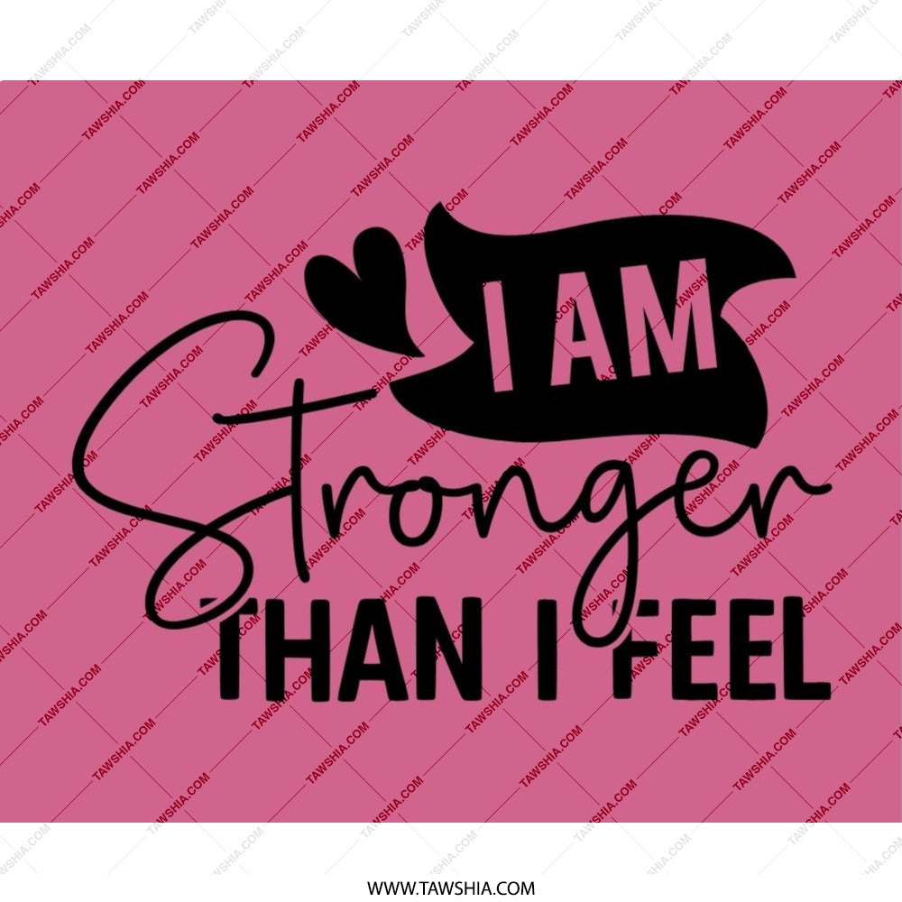 I am Stronger Mouse Pad, Motivational Mousepad, Inspirational Office Decor, Pink Mousepad, Gift for Her, Desk Accessories - Tawshia