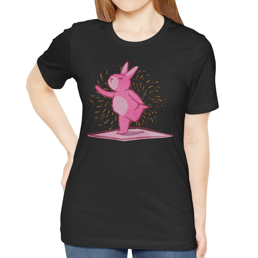 Pink Cartoon Dancing Pig Graphic T-Shirt product type