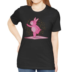 Pink Cartoon Dancing Pig Graphic T-Shirt product type