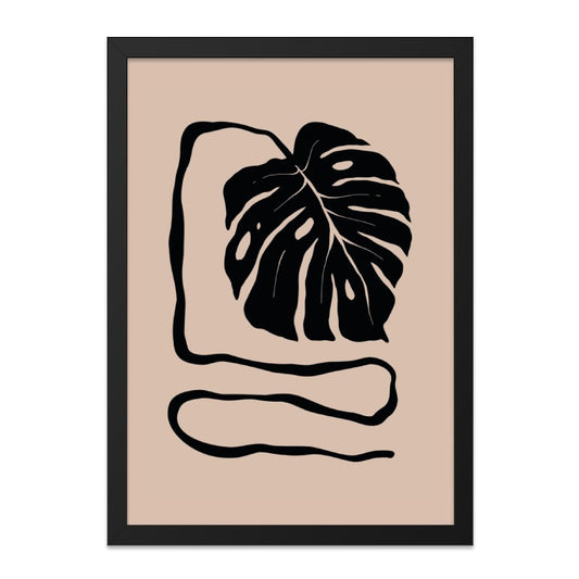 Monstera Leaf Wall Art, Minimalist Plant Art Print, Tropical Home Decor, Modern Botanical Artwork, Aesthetic Art for Living Room - Tawshia