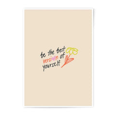 Motivational Photographic Prints, Positive Affirmation Art, Inspirational Wall Decor, Best Version, Printable Poster, Gift Idea - Tawshia