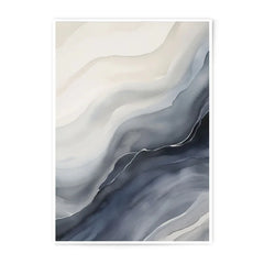 Abstract Photographic Print, Grey and White Fluid Art, Modern Home Decor, Wall Art Print, Minimalist Design, Calming Art, Unique Gift Idea - Tawshia