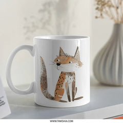 Cute Fox Mug, Animal Lover Gift, Coffee Mug, Tea Mug, Unique Mug, Gift for Her, Gift for Him, Fox Design Mug, Novelty Mug - Tawshia