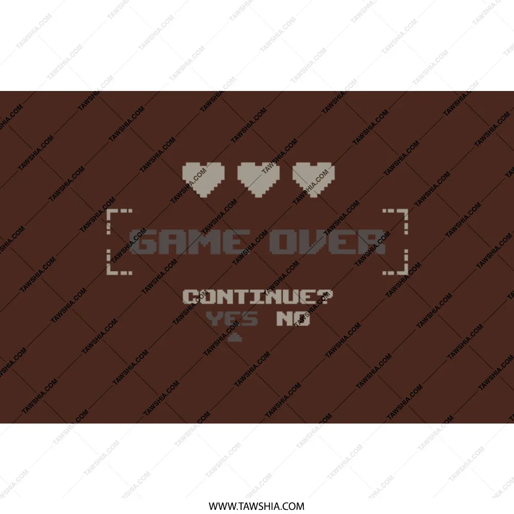 Retro Gaming Game Over Hearts design product