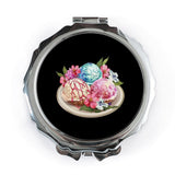 Ice Cream Pocket Mirror, Cute Foodie Gift, Floral Pocket Mirror, Stylish Compact Mirror, Travel Mirror, Small Gift for Girls - Tawshia