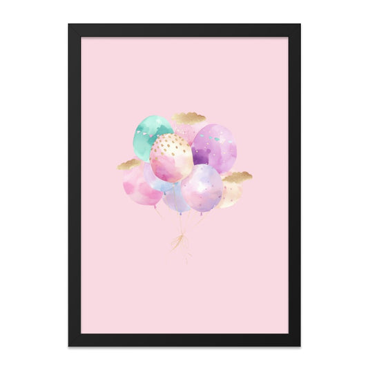 Watercolor Balloons Wall Art, Pastel Balloons Print, Party Balloons Decor, Nursery Wall Art, Kids Room Decor, Birthday Gift - Tawshia