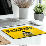 Nassrawi MousePad, Soccer Fan Gift, Saudi Arabia, Football Team, Arabic Calligraphy, Yellow Mouse Pad, Sport Gift, Desktop Decor - Tawshia