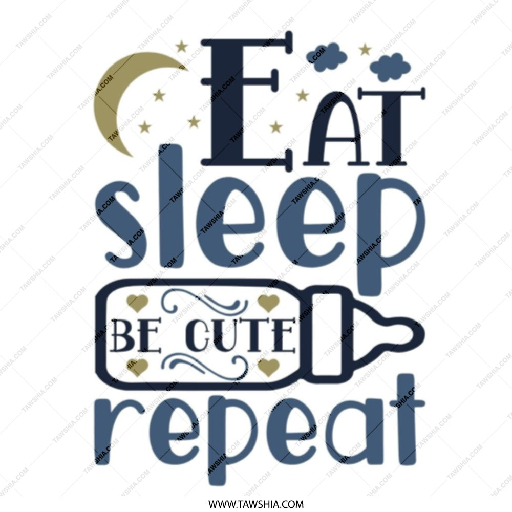 Eat Sleep Be Cute Repeat Tote Bag, Funny Baby Tote Bag, Gift For New Parents Tote Bag, Unique Tote Bag, Cute Everyday Tote Bag - Tawshia