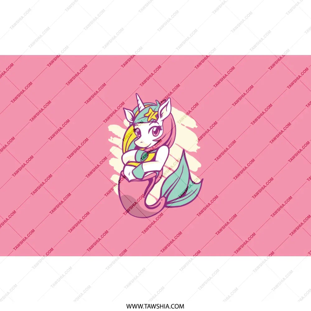 Cute Pink Unicorn Graphic on Pink Background product