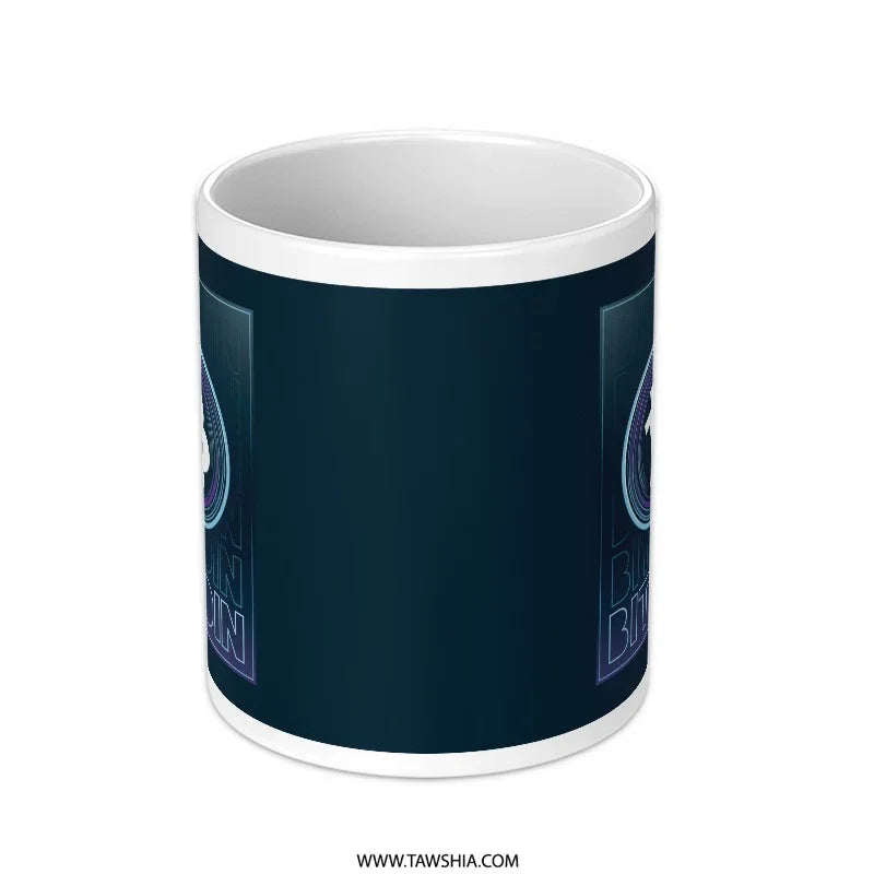 Retro Neon Design White Ceramic Coffee Mug product