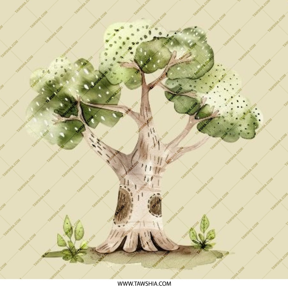 Watercolor Tree Pinback Button, Green Leaves, Nature Lover Gift, Unique Design, Forest, Handmade Button, Accessory, Gift Idea - Tawshia