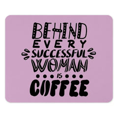 Successful Woman Mouse Pad, Coffee Lover Desk Decor, Funny Office Gift, Inspirational Mousepad, Work From Home Accessories - Tawshia