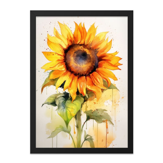 Sunflower Watercolor Wall Art, Floral Home Decor, Botanical Print, Farmhouse Art, Summer Decor, Flower Art Print - Tawshia