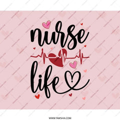 Nurse Life MousePad, Heartbeat Design, Medical Professional Gift, Valentines Day Nurse Gift, Nurse Appreciation, Nurse Week, Unique Office - Tawshia