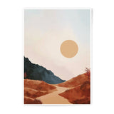 Minimalist Landscape Photographic Print, Mountain Art Print, Boho Wall Art, Sunset Photography, Nature Scenery Wall Decor, Home Decor - Tawshia