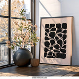 Abstract Wall Art, Modern Art Print, Minimalist Art, Black and Beige Wall Decor, Home Decor Wall Art, Contemporary Art Print - Tawshia