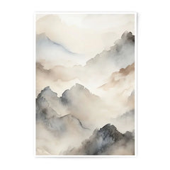 Mountain Range Photographic Print, Abstract Landscape Art, Neutral Tone Wall Decor, Calming Home Art Print, Minimalist Art, Nature - Tawshia