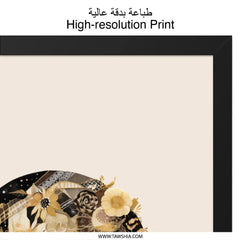 Elegant Floral Wall Art, Circle Design Print, Abstract Flower Artwork, Modern Home Decor, Unique Wall Art Design - Tawshia