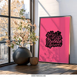 Best Friends Forever Wall Art, Friendship Quote Print, Trendy Room Decor, Gift for Friend, Inspirational Art, Pink Wall Art Print - Tawshia