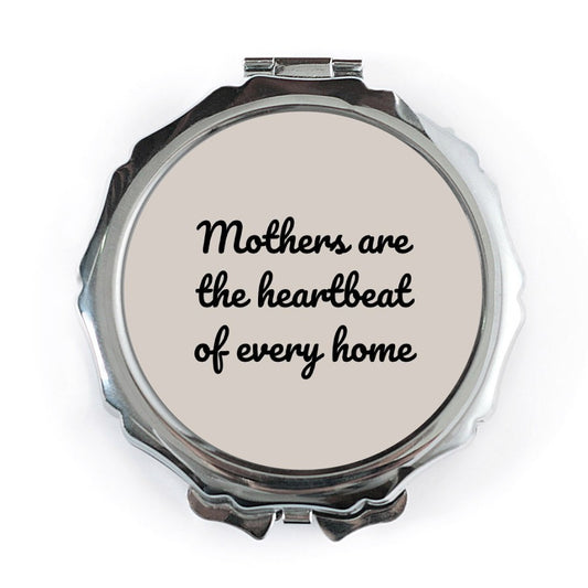 Mothers Heartbeat Pocket Mirror, Mom Gift, Mothers Day, Mom Birthday Gift, Inspirational Pocket Mirror, Pocket Mirror for Her - Tawshia