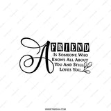 Friend Quote Pillow, Friendship Gift Idea, Best Friend Present, Decorative Throw Pillow, Home Decor, Pillow with Quote, Cozy Pillow - Tawshia
