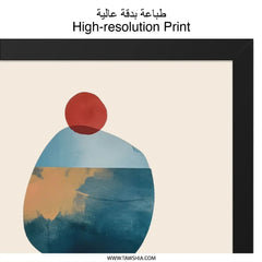 Abstract Shapes Wall Art, Modern Geometric Print, Minimalist Art Decor, Scandinavian Style, Living Room Art, Home Decor Wall Art - Tawshia