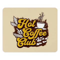 Hot Coffee Club Mouse Pad, Coffee Lover Gift, Unique Mousepad, Trendy Desk Accessory, Home and Office Decor - Tawshia