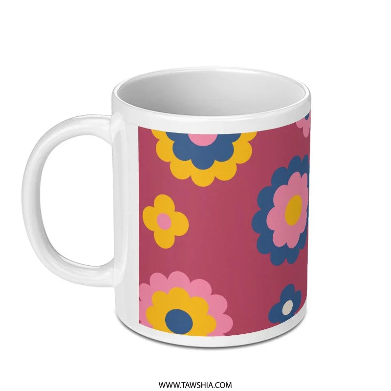Vibrant Floral Design Coffee Mug Colorful Mug product
