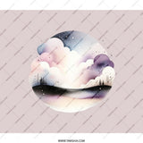 Dreamscape BackPack, Celestial Clouds Design, Modern Backpack, Stylish Everyday Bag, Unique Design BackPack - Tawshia