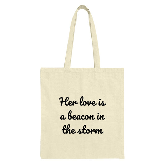 Love Beacon Tote Bag, Inspirational Quote Bag, Positive Vibes Tote, Gift for Her, Motivational Tote Bag, Everyday Tote - Tawshia