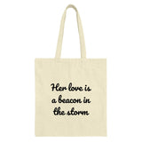 Love Beacon Tote Bag, Inspirational Quote Bag, Positive Vibes Tote, Gift for Her, Motivational Tote Bag, Everyday Tote - Tawshia