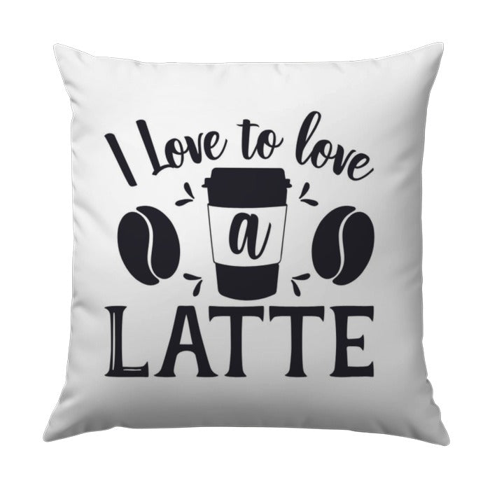 Latte Lover Pillow, Coffee Addict Decor, Caffeine Dream, Home Decor Pillow, Gift for Coffee Lover, Latte Art - Tawshia