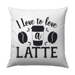 Latte Lover Pillow, Coffee Addict Decor, Caffeine Dream, Home Decor Pillow, Gift for Coffee Lover, Latte Art - Tawshia