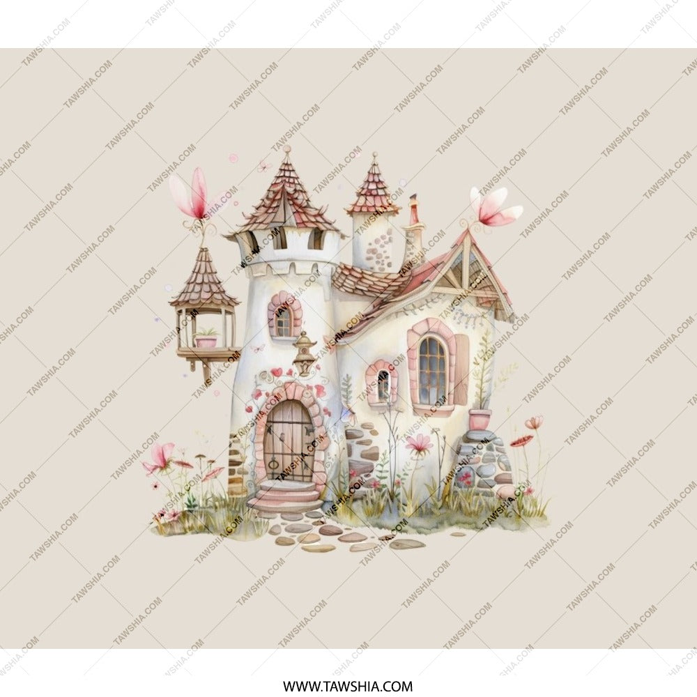 Fairy Tale Castle Backpack, Whimsical Backpack, Cute School Backpack, Fantasy Backpack, Kids Backpack, Unique Backpack - Tawshia