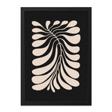 Minimalist Wall Art, Abstract Leaves Print, Beige and Black Botanical Art, Modern Home Decor, Nature Inspired Artwork, Gallery Wall Art - Tawshia