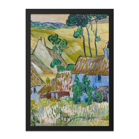 Van Gogh Wall Art, Houses at Auvers, Impressionism Painting, Art Print, Classic Home Decor, Landscape Painting, Vintage Wall Decor - Tawshia