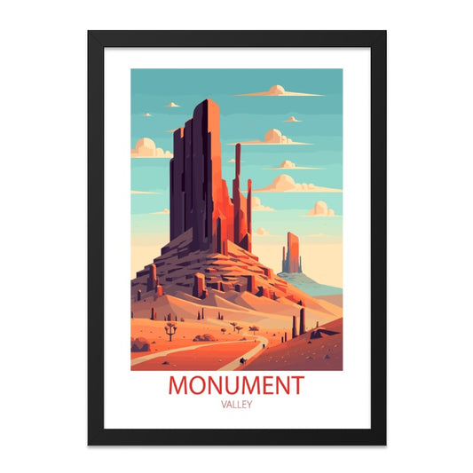 Monument Valley Wall Art, Desert Landscape Print, Southwest Decor, Utah Poster, Minimalist Artwork, Travel Souvenir, Scenic Wall Decor - Tawshia
