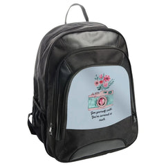 Floral Camera Backpack, Inspirational Quote Back Pack, Give Yourself Credit, Unique Backpack Gift, Travel Backpack, Trendy Backpack - Tawshia