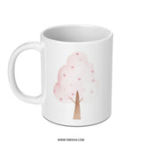 Pink Blossom Tree Mug, Floral Coffee Cup, Spring Mug, Watercolor Tree Design, Cute Tea Mug, Gift for Her, Unique Mug, Cozy Drinkware - Tawshia