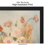 Floral Bouquet Wall Art, Vase Flowers Print, Still Life Painting, Home Decor Wall Art, Elegant Flower Arrangement Art, Printable Art - Tawshia