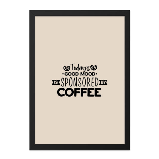 Coffee Wall Art, Good Mood Decor, Funny Coffee Quote Art, Kitchen Wall Decor, Coffee Lover Gift, Home Wall Art - Tawshia