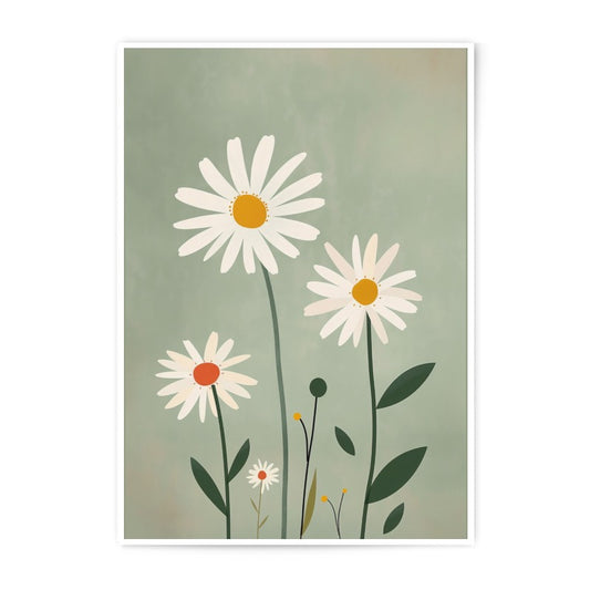 Daisy Photographic Print, Floral Wall Art, Botanical Print, Flower Photography, Garden Decor, Nature Photo, Spring Art, White Flowers - Tawshia