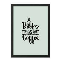 Books and Coffee Wall Art, Book Lover Gift, Coffee Lover Print, Reading Nook Decor, Home Library Art, Bookish Wall Decor - Tawshia