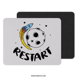 Restart Mouse Pad, Rocket, Moon, Stars, Funky Desk Decor, Computer Accessories, Gamer Gift, Office Gift, Space Theme Mouse Pad, Cute Mouse - Tawshia