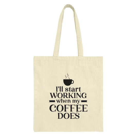 Funny Coffee Tote Bag, Coffee Lover Gift, Work Motivation Tote, Sarcastic Tote, Coffee Addict Bag, Novelty Tote Bag, Gift for Her - Tawshia