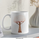 Tree of Life Mug, Nature Lover Gift, Inspirational Mug, Spring Blossom Cup, Artistic Coffee Mug, Unique Gift Idea, Positive Affirmations Mug - Tawshia