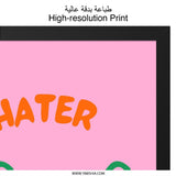 Hater Blockers Wall Art, Heart Sunglasses Print, Pink Wall Decor, Trendy Wall Art, Fun Home Decor, Quirky Art Print, Statement Art - Tawshia