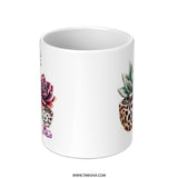 Succulent Coffee Mug, Crystal Mug, Plant Lover Gift, Unique Mug for Plant Lovers, Decorative Mug, Aesthetic Mug, Giraffe Print Mug - Tawshia